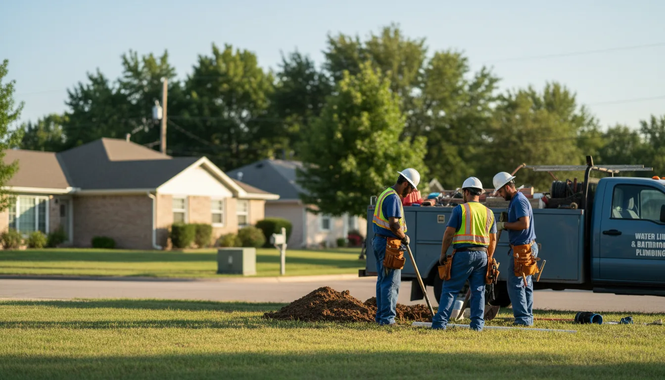 Residential water line and bathroom plumbing service in Peabody, MA
